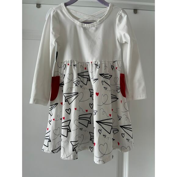 TwoCan Paper Airplane Dress Size 2T - Picture 3 of 5